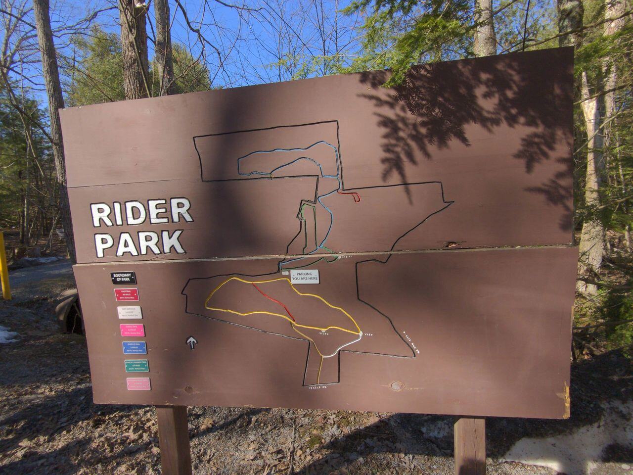 Rider Park Map Sign